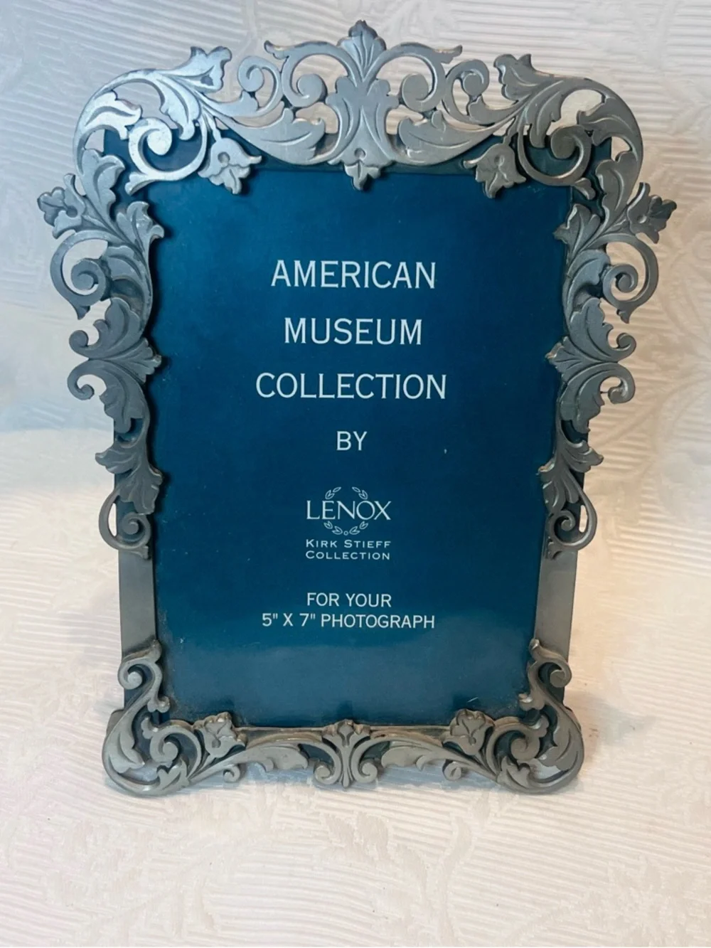 Lenox Kirk Stieff Pewter Picture Frame American Museum Collection 5X7 NWOT